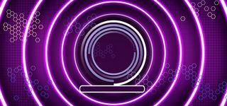 科技风双十一霓虹灯故障字体banner