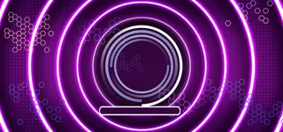 科技风双十一霓虹灯故障字体banner