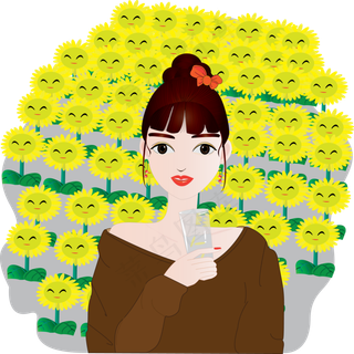 手绘教师节老师向日葵可商用元素