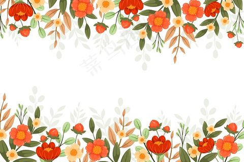 手绘花卉背景