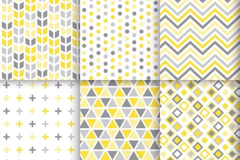 黄灰色几何图案集