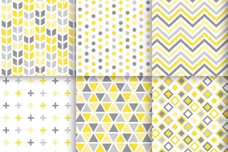 黄灰色几何图案集