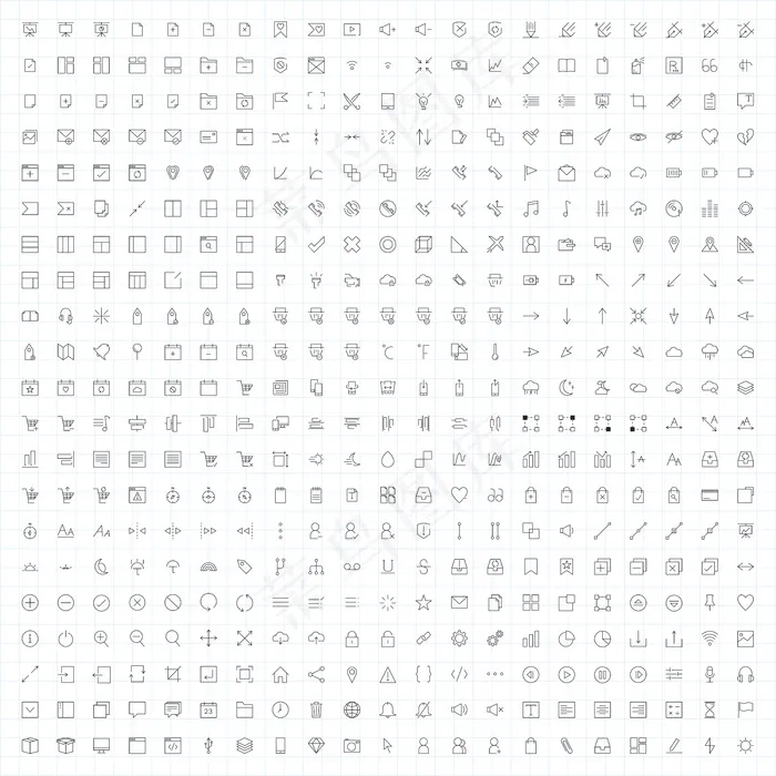 计算机图标向量集eps,ai矢量模版下载
