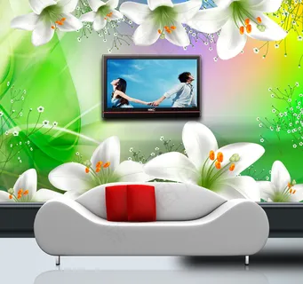 电视墙背景画效果图片