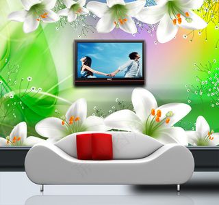 电视墙背景画效果图片