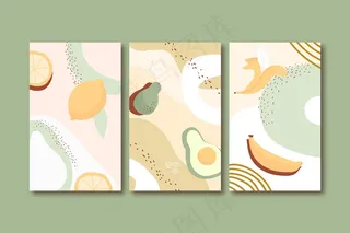 抽象手绘形状封面