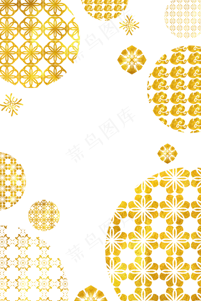 金色新年烟花祥云底纹(1024X1536(DPI:300))psd模版下载