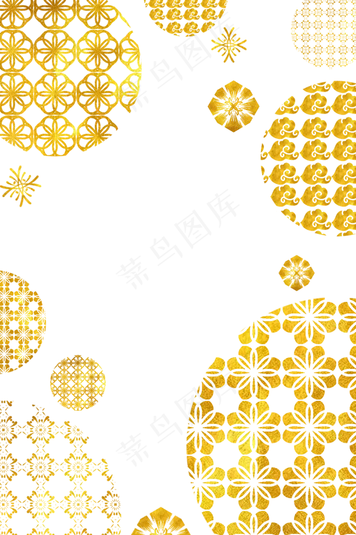 金色新年烟花祥云底纹(1024X1536(DPI:300))psd模版下载