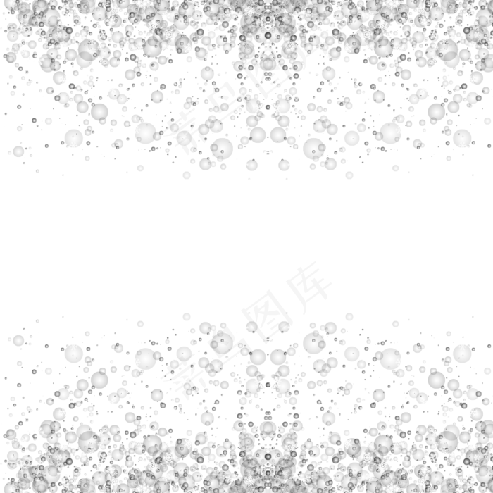 创意漂浮雪花装饰图案