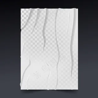 逼真的皱折海报严重胶合效果