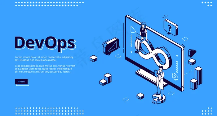 Devops等距图、开发和运营eps,ai矢量模版下载