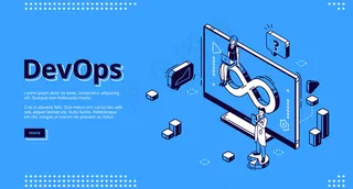 Devops等距图、开发和运营