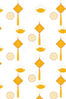 新年吉字挂饰底纹