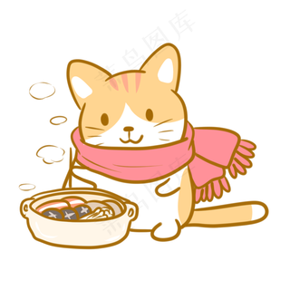 吃火锅的橘猫