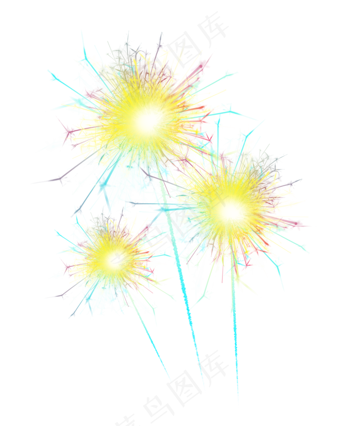 小清新黄色烟花(2000X2500)