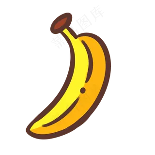 一根成熟香蕉站立