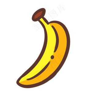 一根成熟香蕉站立