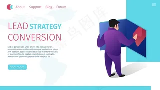 领先战略转换横幅banner。