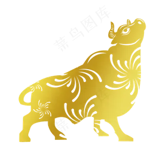 矢量金色质感牛牛