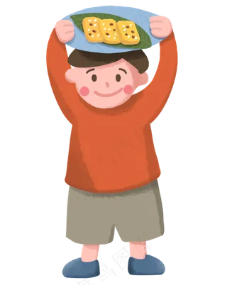 小男孩给爷爷奶奶做的重阳糕