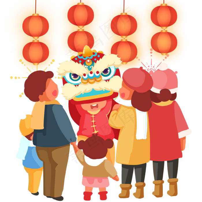 新年逛庙会庆祝(2000X2000(DPI:300))psd模版下载