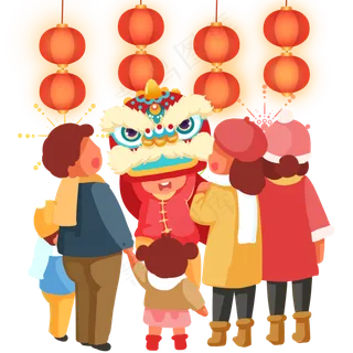 新年逛庙会庆祝