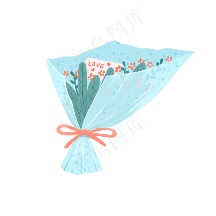 七夕节小清新花束装饰