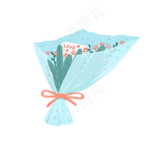 七夕节小清新花束装饰