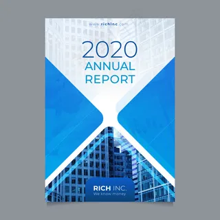 带照片的摘要年报模板