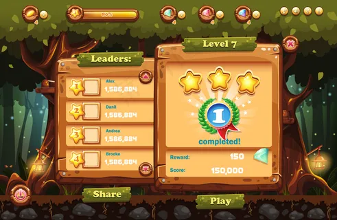 制作游戏画面，以电脑游戏魔幻森林的领队的观点和完成