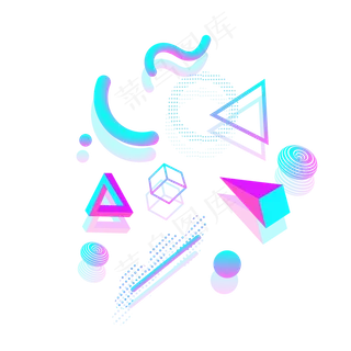 漂浮素材电商双十一双十二小球矢