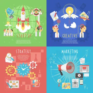 创业理念4平面横幅banner 创业理念4平面横幅banner