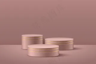 现代社会网站上产品的抽象豪华圆形展示。