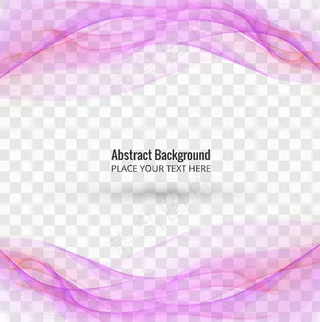 透明背景上流动的紫色波浪形状