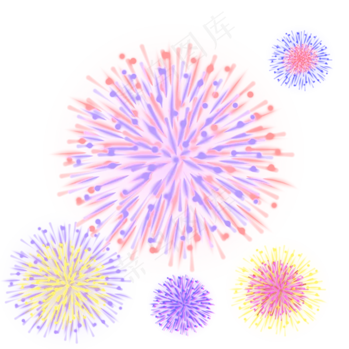 美丽烟花礼花(2000X2000(DPI:300))psd模版下载