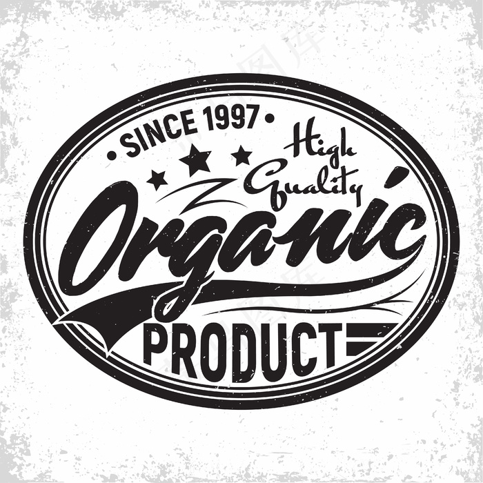 有机产品复古标签、天然产品标志、田庄印花邮票、有机产品排版标志、，