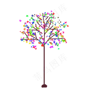 多彩秋天树叶矢量