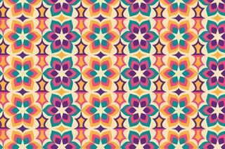 无缝几何花卉纹路纹理