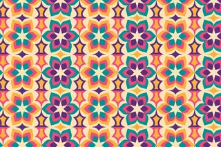 无缝几何花卉纹路纹理