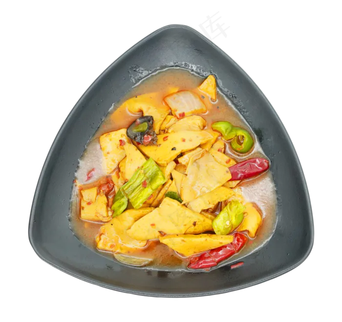黄色美味千页豆腐