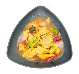 黄色美味千页豆腐