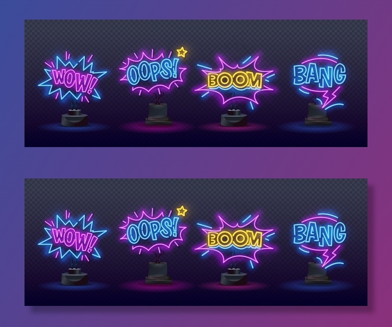 小丑霓虹灯招牌