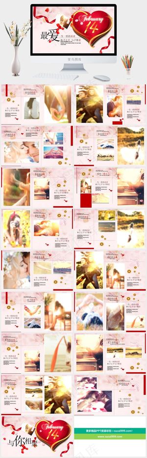 灰色柔美营销PPT模板预览图