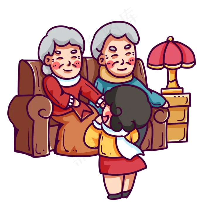 团圆回家看爷爷奶奶要红包(2000X2000(DPI:300))psd模版下载