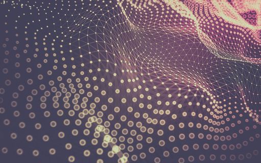 抽象背景。多边形分子技术。