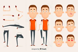 运动设计中的卡通人物