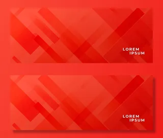 带有对角线的抽象红色横幅banner