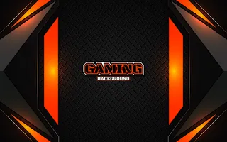 抽象的未来黑色和橙色游戏背景
