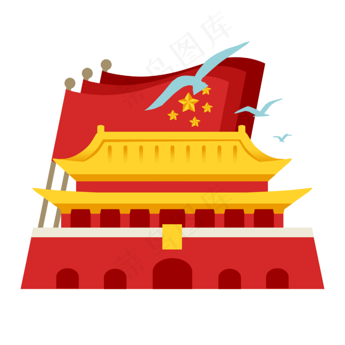 国庆节北京*建筑(3000X3000(DPI:150))psd模版下载