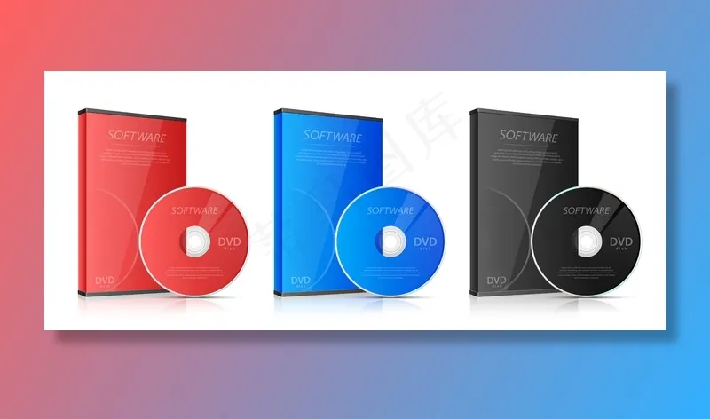 白色背景上的Cd和dvd插图eps,ai矢量模版下载